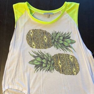 Large crop top & pineapples from Charlottle Russe